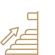Steps with an arrow